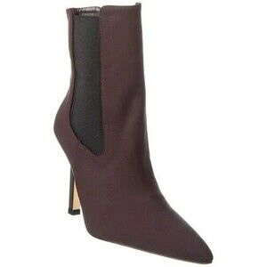 Good American High Kickstand Bootie Pull Up Neoprene Chocolate Brown~Size 7